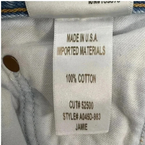 AGOLDE Jamie High Rise Distressed Jeans Shakedown Wash Denim Button Fly Size 26 - Picture 8 of 11